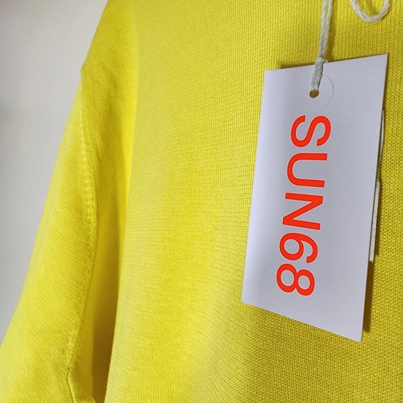 SUN 68 yellow sweater 100% cotton - Picture 5 of 9